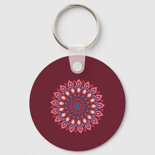Keychain mandala art  (Achterkant)