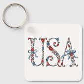   Keychain Patriotic US 250th Anniversary Keychain (Voorkant)