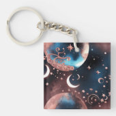 Keychain - Rose Gold Celestial Moon (Voorkant)