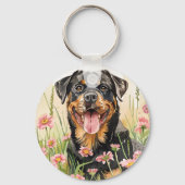Keychain – Rottweiler Watercolor Keychain (Achterkant)