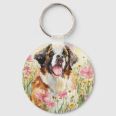Keychain – Saint Bernard Dog Keychain (Voorkant)