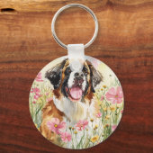 Keychain – Saint Bernard Dog Keychain (Achterkant)