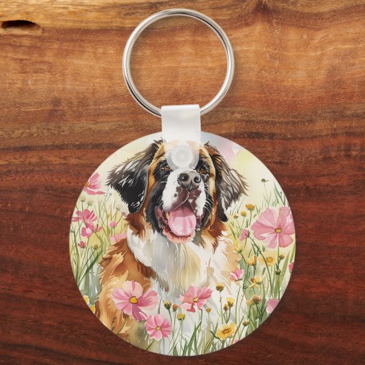 Keychain – Saint Bernard Dog Keychain (Achterkant)