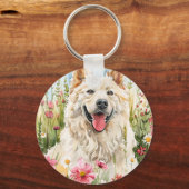Keychain – Samoyed Watercolor Dog Bag Charm (Achterkant)