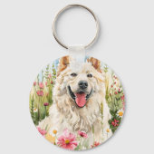 Keychain – Samoyed Watercolor Dog Bag Charm (Achterkant)