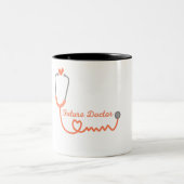 Keychain Tweekleurige Koffiemok (Center)