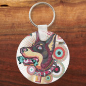 Keychain – Urban Loyalty Doberman Pop-Art Design (Achterkant)