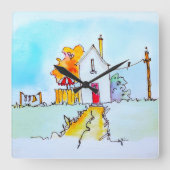 Keychain Vierkante Klok (Voorkant)