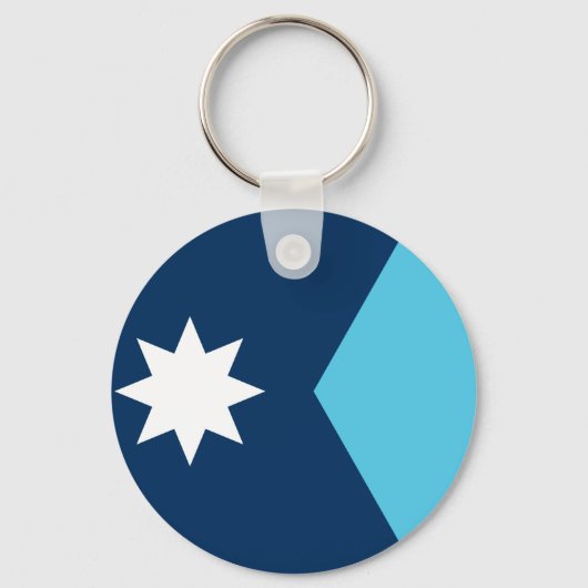 Keychain with Flag of Minnesota, USA (Voorkant)