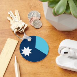 Keychain with Flag of Minnesota, USA