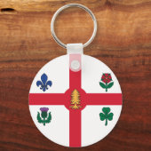 Keychain with Flag of Montreal, Canada (Achterkant)