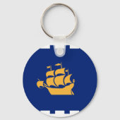 Keychain with Flag of Quebec City, Canada (Achterkant)