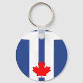 Keychain with Flag of Toronto, Canada (Voorkant)
