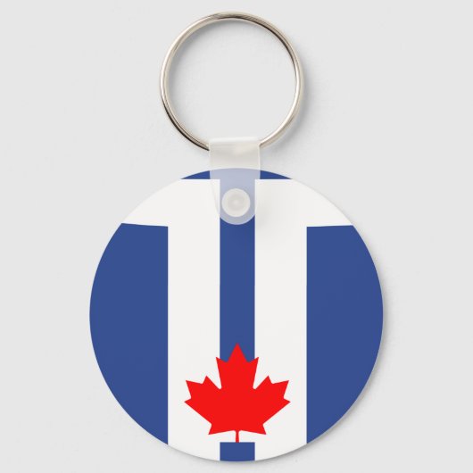 Keychain with Flag of Toronto, Canada (Voorkant)