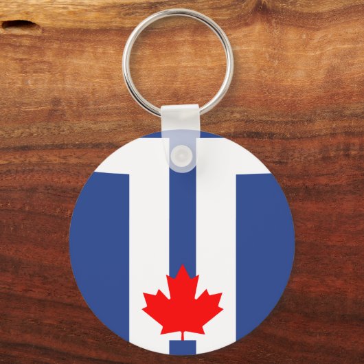 Keychain with Flag of Toronto, Canada (Achterkant)