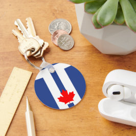 Keychain with Flag of Toronto, Canada