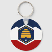 Keychain with Flag of Utah, USA (Voorkant)
