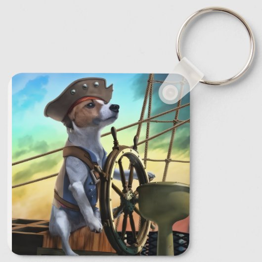 keychain with rabbit and dog (Achterkant)