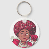 Keychain – YOUTH Power Afro & Boombox Urban Design (Achterkant)