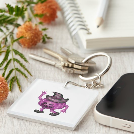 Keychains & Lanyards - Witch Hat Pumpkin Sleutelhanger (Voorkant Rechts)