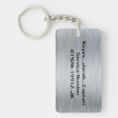 Keyes Service Number Mantra - De Zondvloed Sleutelhanger (Voorkant)