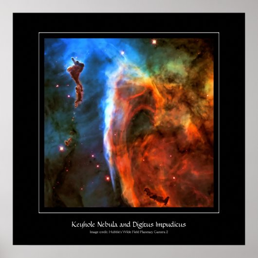 Keyhole Nebula en Digitus Impudicus Poster (Voorkant)