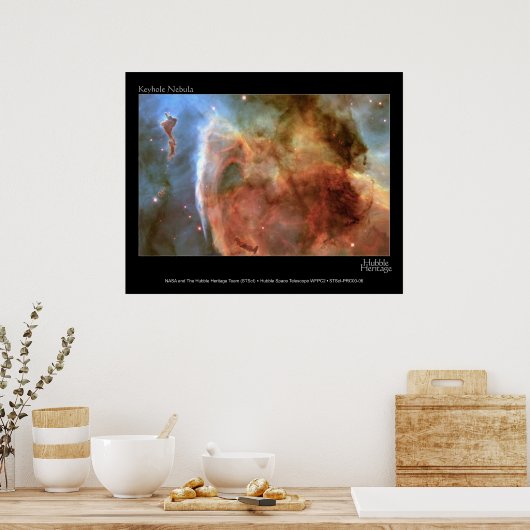 Keyhole Nebula Hubble Telescope Foto Poster (Keuken)