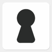 KEYHOLE VIERKANTE STICKER (Voorkant)