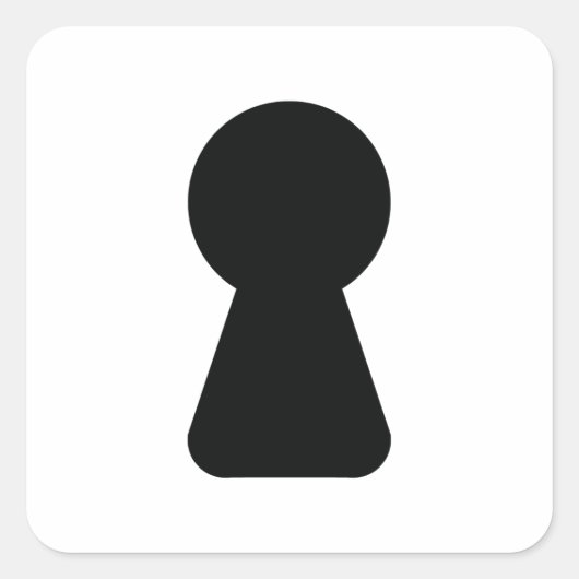 KEYHOLE VIERKANTE STICKER (Voorkant)