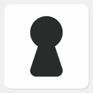 KEYHOLE VIERKANTE STICKER