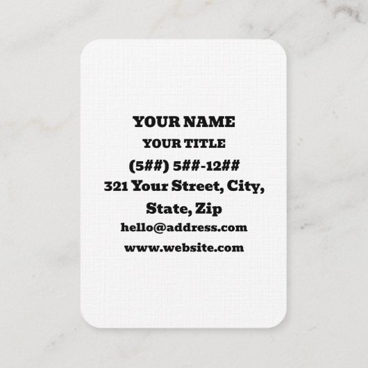 KEYHOLE VISITEKAARTJE (Achterkant)