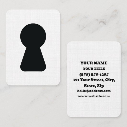 KEYHOLE VISITEKAARTJE (Voorkant / Achterkant)