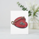 KeyHoleKeyRedHeart071611 Briefkaart (Staand voorkant)