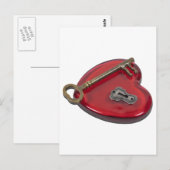 KeyHoleKeyRedHeart071611 Briefkaart (Voorkant / Achterkant)