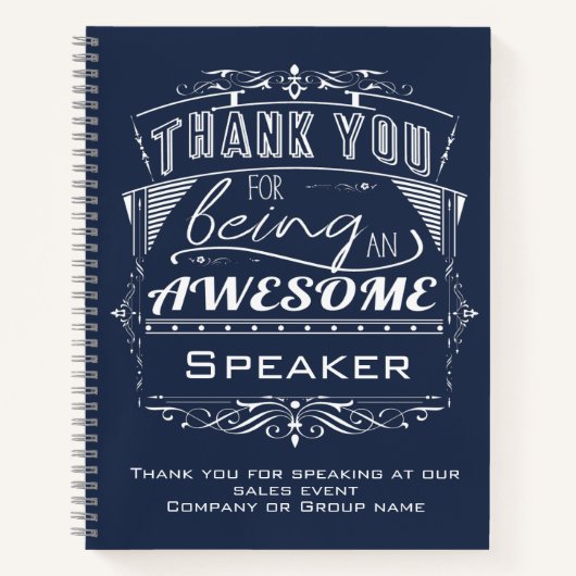 Keynote Speaker Bedankt voor je waardering Notitieboek (Voorkant)