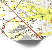 Keyport, Union Beach & Keansburg NJ Map (1954) Poster (Hoek)