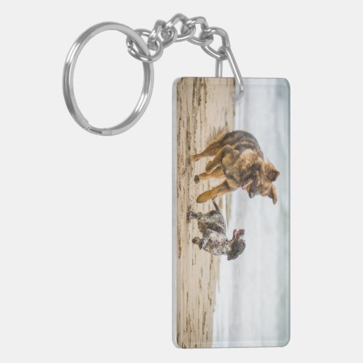 Keyring chain German Shepherd Dog & Cockerspaniel Sleutelhanger (Voorkant Links)