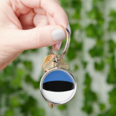 Keyring Estonia Estaonian vlag Sleutelhanger (Hand)