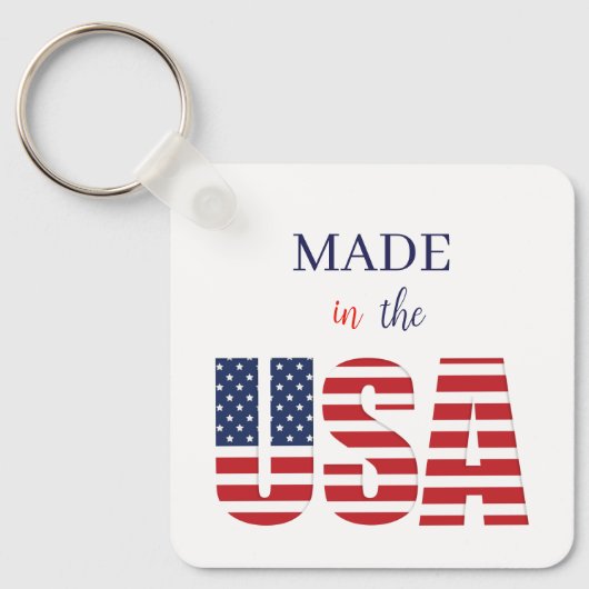 Keyring - Gemaakt in de Verenigde Staten Sleutelhanger (Voorkant)
