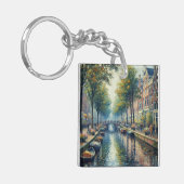 Keyring - Herfstmiddag aan het kanaal Sleutelhanger (Voorkant Links)