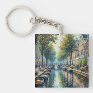 Keyring - Herfstmiddag aan het kanaal Sleutelhanger