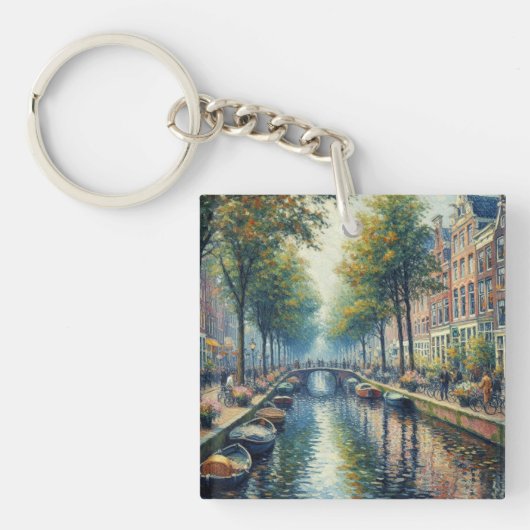 Keyring - Herfstmiddag aan het kanaal Sleutelhanger (Voorkant)