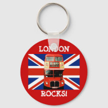 Keyring London Bus en British Flag