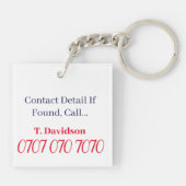Keyring - Made & Born in het Verenigd Koninkrijk Sleutelhanger (Achterkant)