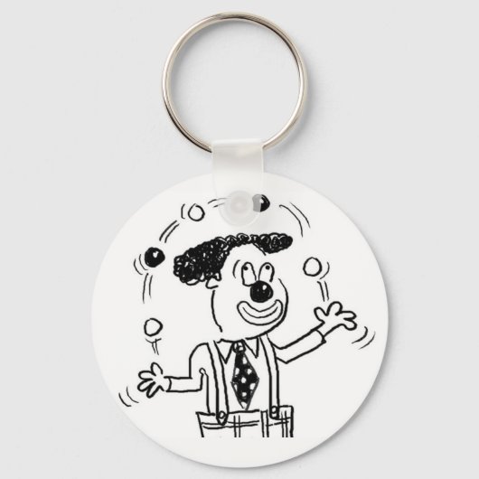 Keyring met een Illustratie van de Juggler Jugglin Sleutelhanger (Voorkant)