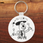 Keyring met een Illustratie van de Juggler Jugglin Sleutelhanger (Voorkant)
