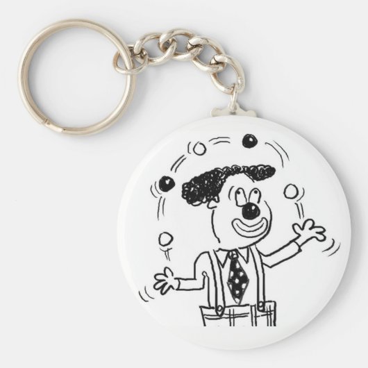 Keyring met een Illustratie van de Juggler Jugglin Sleutelhanger (Voorkant)