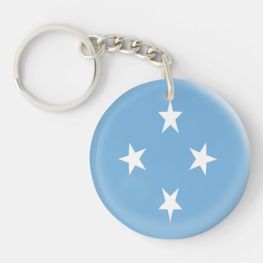 Keyring Micronesia Micronesian vlag Sleutelhanger (Voorkant)