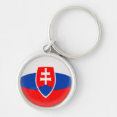 Keyring Slowakije vlag Sleutelhanger (Voorkant)