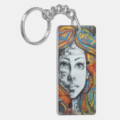 Keyring - Street Art Face Sleutelhanger (Voorkant Links)